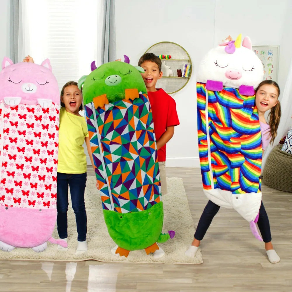 Plush Children's Sleeping Bag with Soft Animal Design