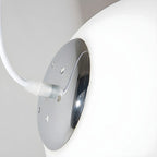 White Glass Globe Pendant Light, Seven Sizes from 15 to 50 cm