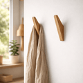 Two-Tone Solid Wood Wall Hook 13.5cm, Scandinavian Style
