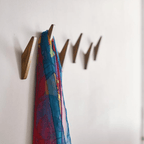 Two-Tone Solid Wood Wall Hook 13.5cm, Scandinavian Style
