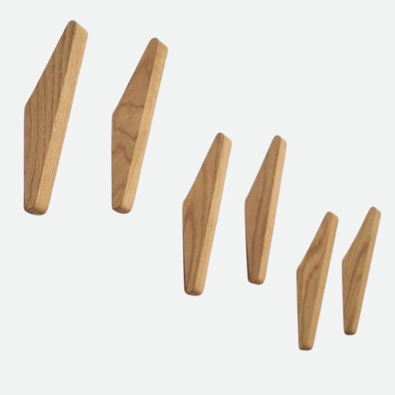 Two-Tone Solid Wood Wall Hook 13.5cm, Scandinavian Style