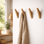 Two-Tone Solid Wood Wall Hook 13.5cm, Scandinavian Style
