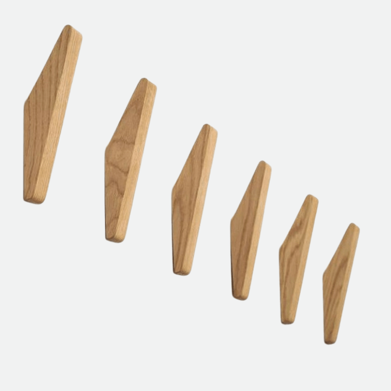 Two-Tone Solid Wood Wall Hook 13.5cm, Scandinavian Style