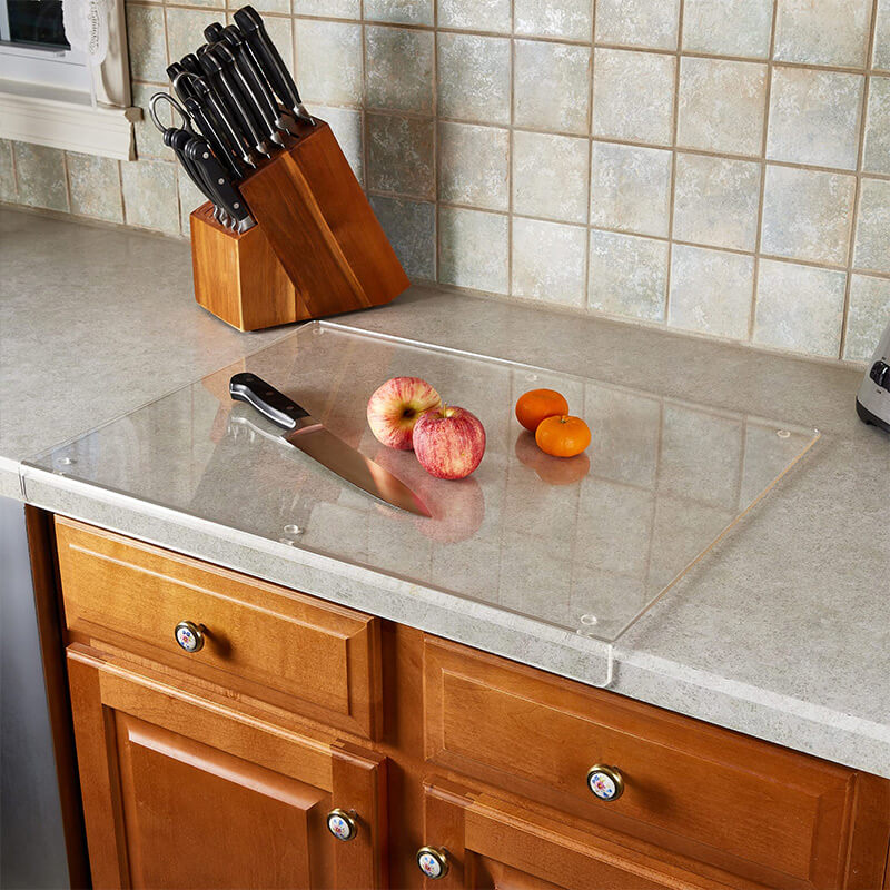 Clear Acrylic Chopping Board with Non-Slip Base