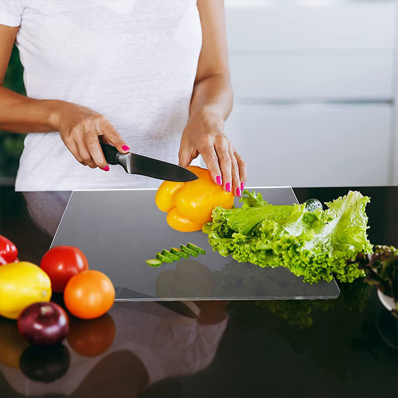 Clear Acrylic Chopping Board with Non-Slip Base