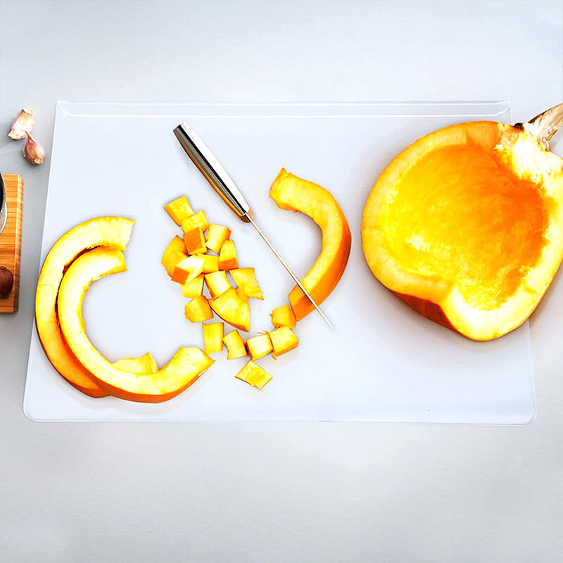Clear Acrylic Chopping Board with Non-Slip Base