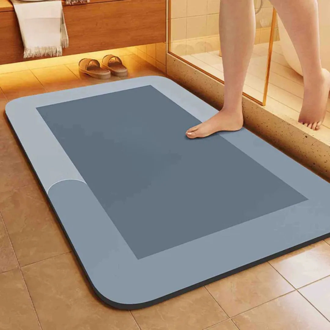 Quick-Dry Diatomite Bath Mat, Non-Slip, Four Sizes