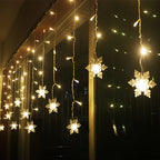 USB Snowflake String Lights 4m, Warm White or Multicolour