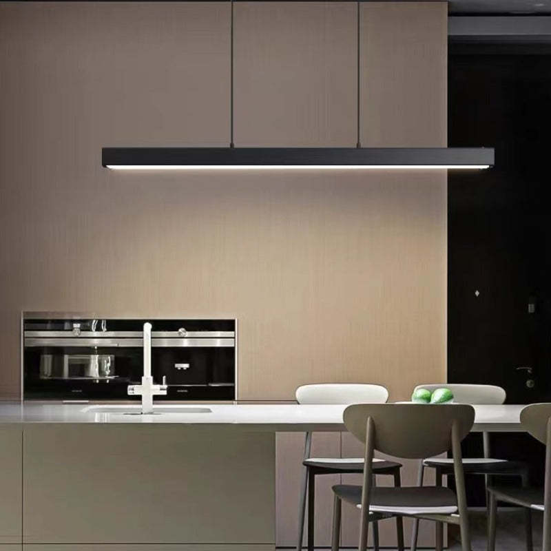 Linear LED Pendant Light, 80-150cm, Black or Brown, Dimmable