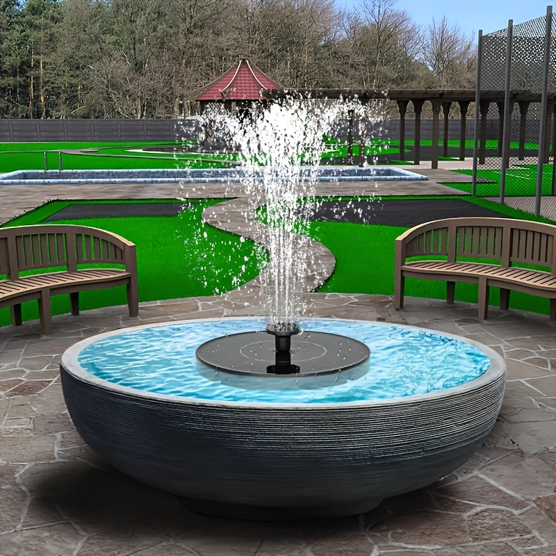 Floating Solar Garden Fountain with 6 Spray Nozzles