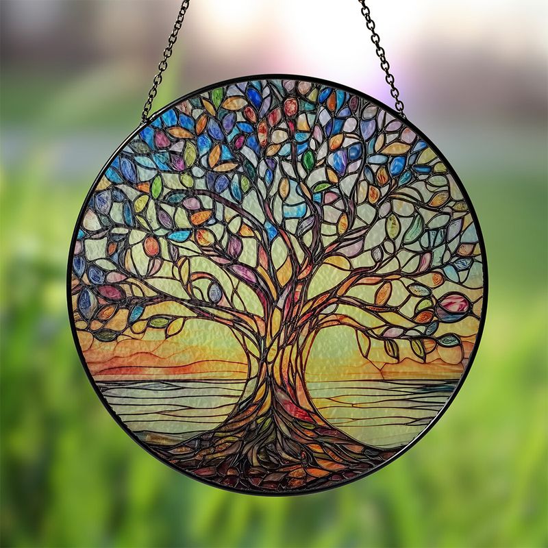 Tree of Life Suncatcher Window Decoration, 15cm, Chain Included