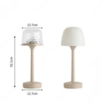 Cordless Touch Table Lamp, Dimmable Warm LED with Metal Finish