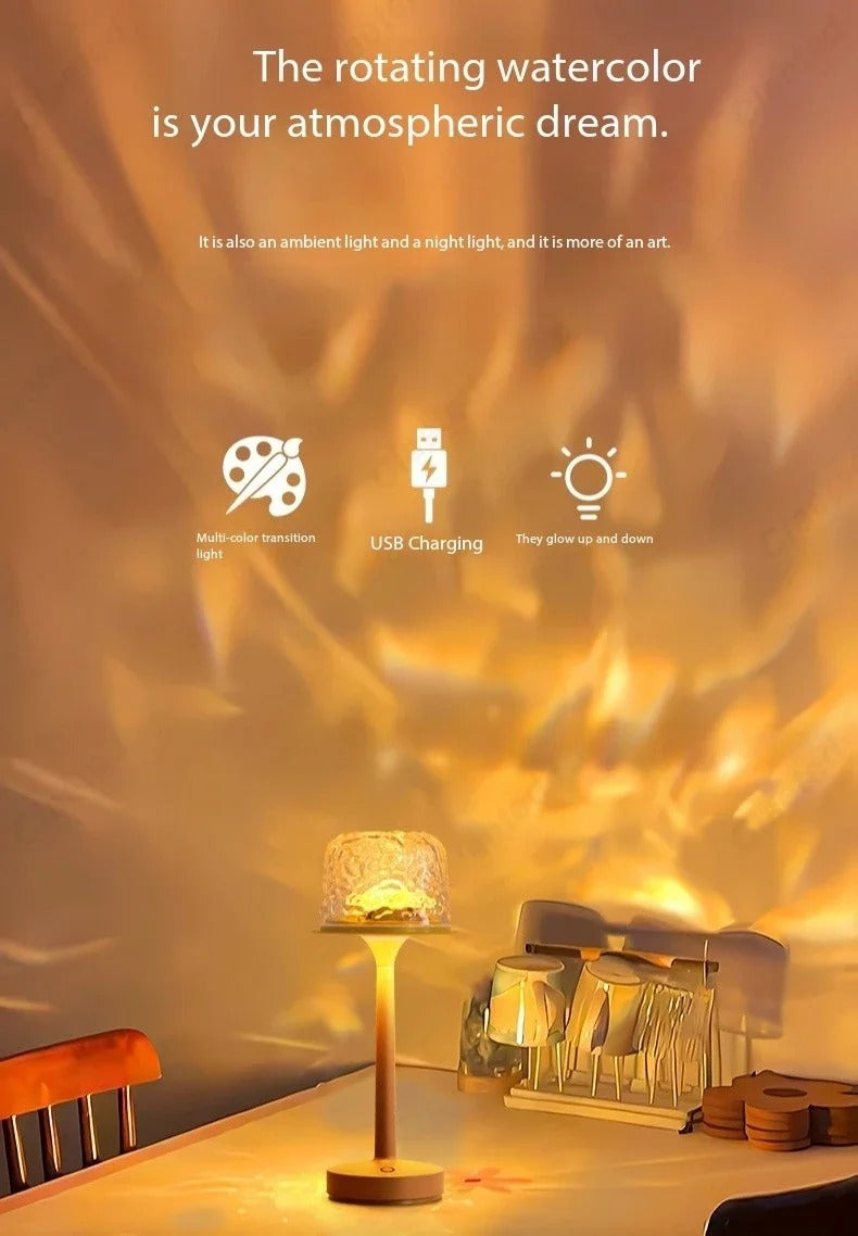 Cordless Touch Table Lamp, Dimmable Warm LED with Metal Finish