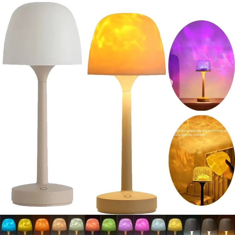 Cordless Touch Table Lamp, Dimmable Warm LED with Metal Finish