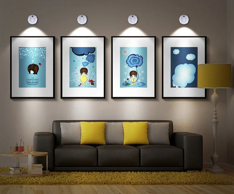 Cordless LED Spotlight, Dimmable with Remote Control