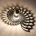 Round Handmade Ceramic Wall Light, 35 to 50 cm, Gold or Black