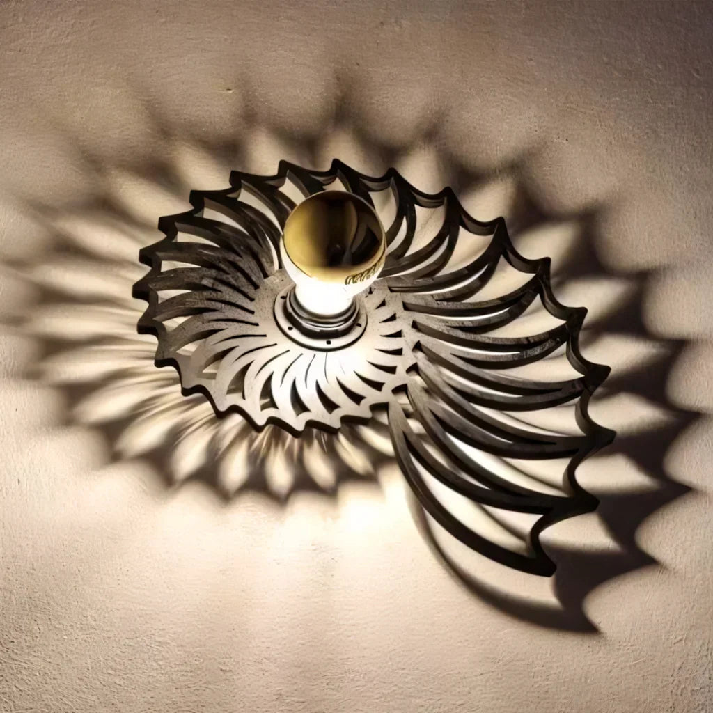 Round Handmade Ceramic Wall Light, 35 to 50 cm, Gold or Black