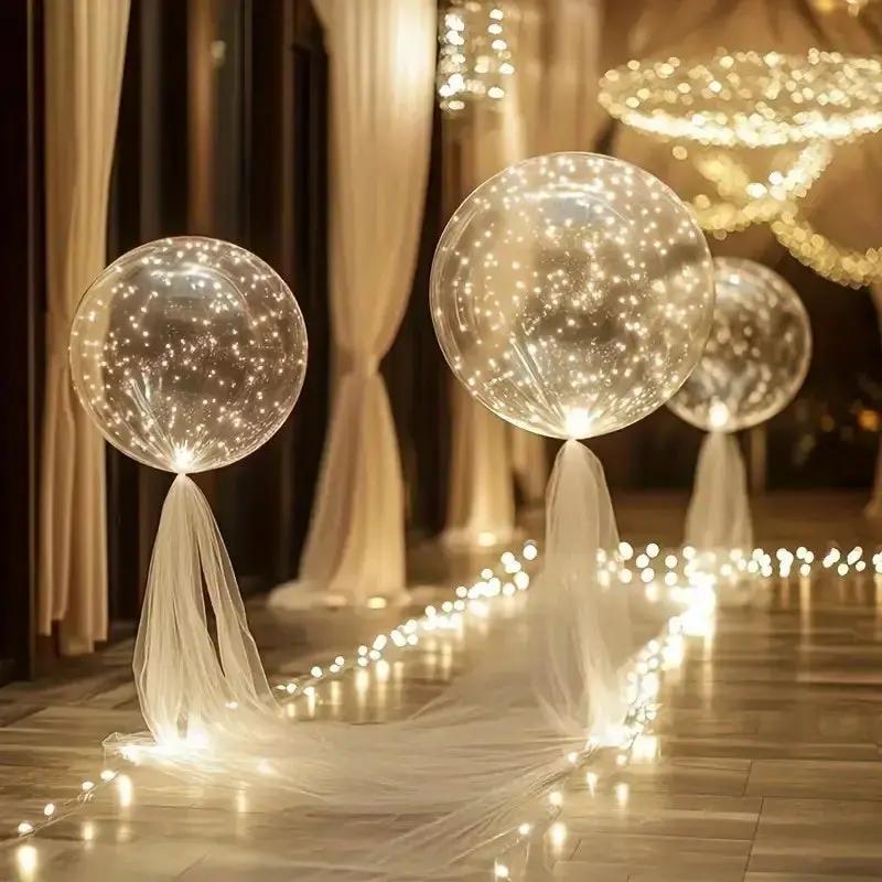 LED Garden Party Balloons, Set of 10, 45 cm Warm White