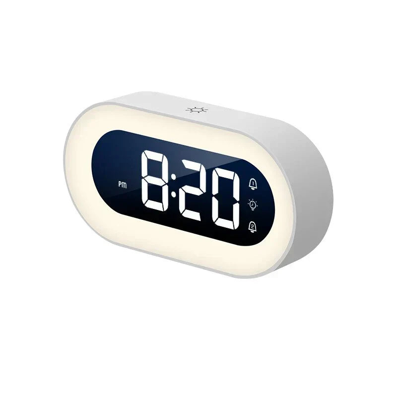 Digital LED Alarm Clock with Night Light and Music Alarm