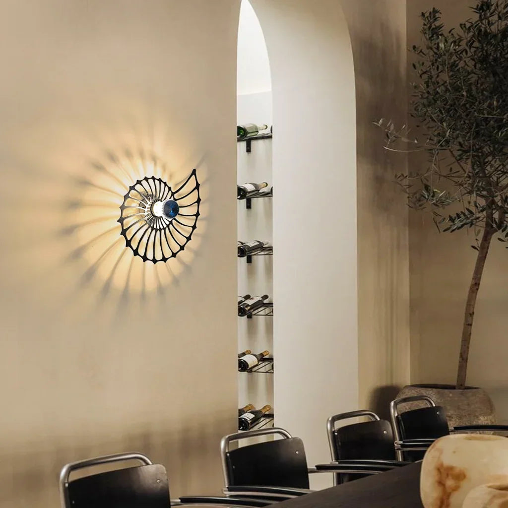 Round Handmade Ceramic Wall Light, 35 to 50 cm, Gold or Black