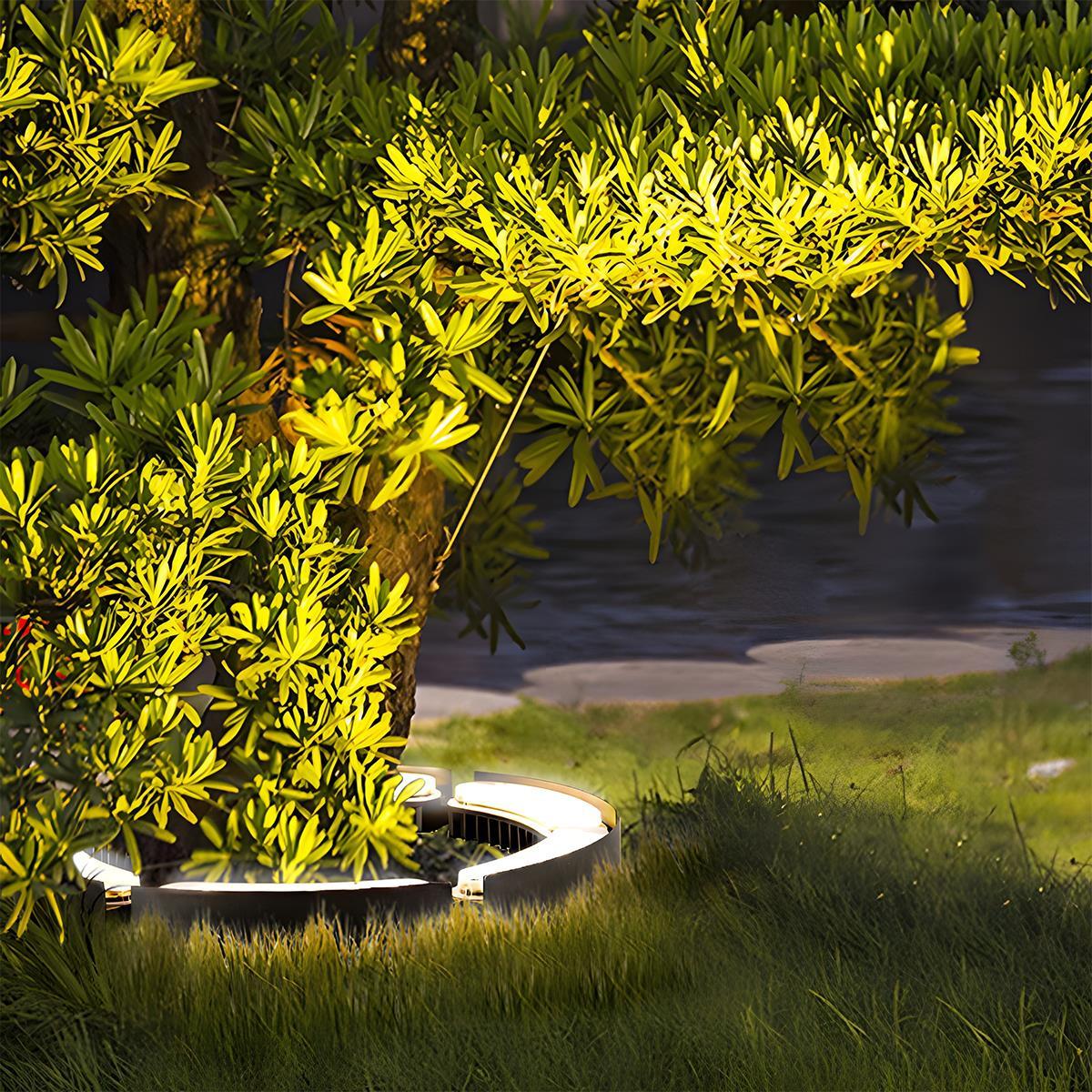 Arched LED Garden Spike Spotlight, 12W, IP65, Black