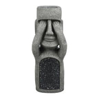 Moai Solar Light Garden Planter with Drainage Hole, 25 cm