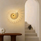 Round Handmade Ceramic Wall Light, 35 to 50 cm, Gold or Black