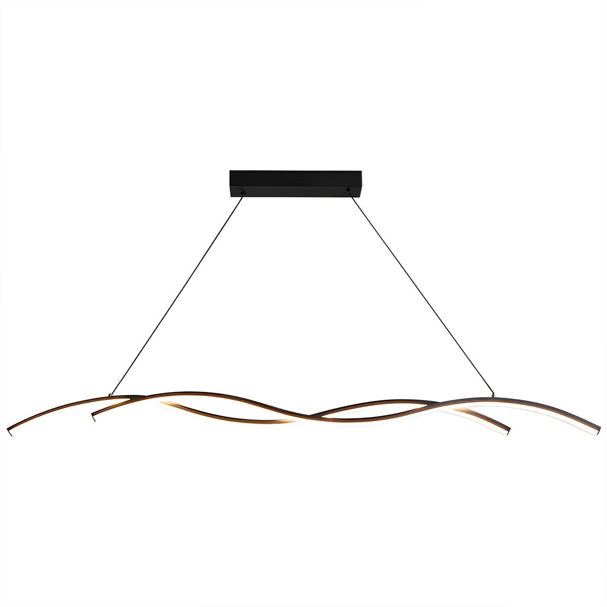 Wave LED Pendant Light, Dimmable, 90 or 150 cm, Black
