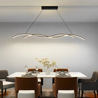 Wave LED Pendant Light, Dimmable, 90 or 150 cm, Black