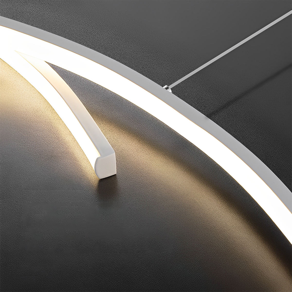 Wave LED Pendant Light, Dimmable, 90 or 150 cm, Black