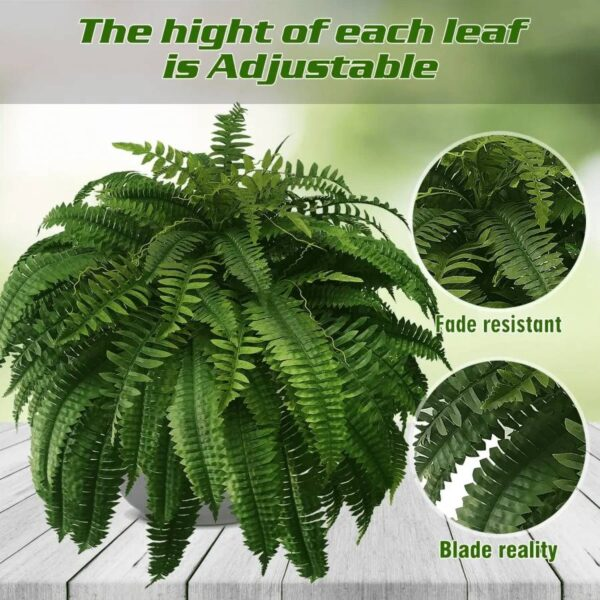 Artificial Trailing Fern, UV Resistant PVC, Indoor and Outdoor