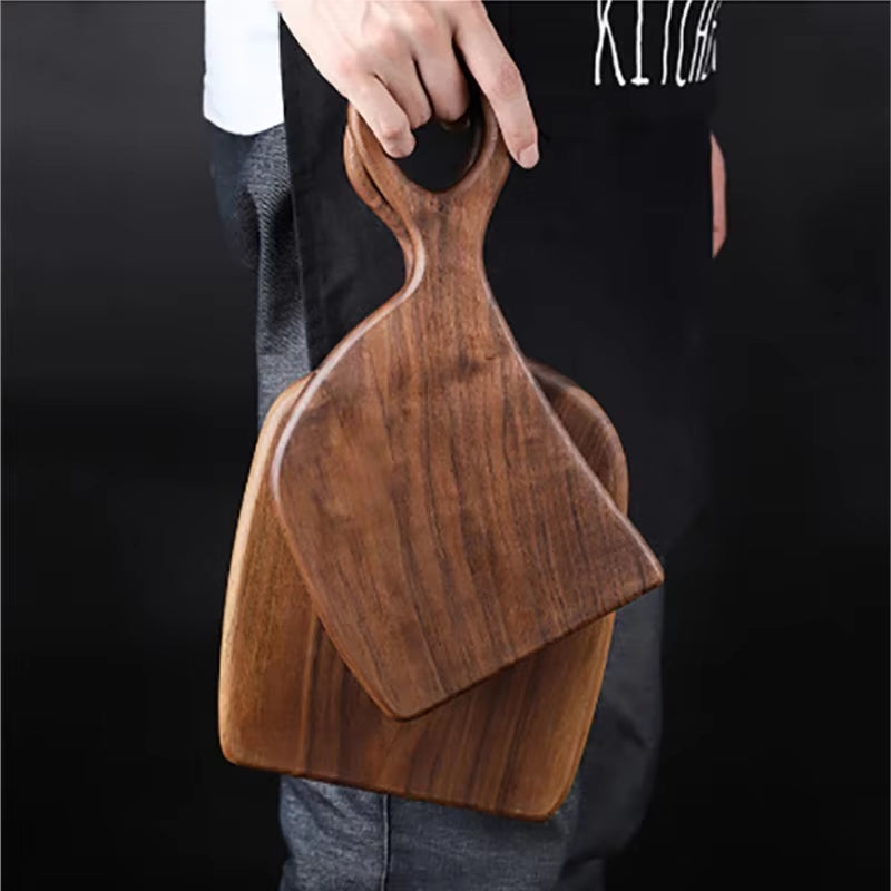 Solid Walnut Chopping Board Set of 2 with Hanging Hole, 34cm