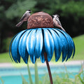 Metal Flower Bird Feeder Station, 78cm Garden Feeder
