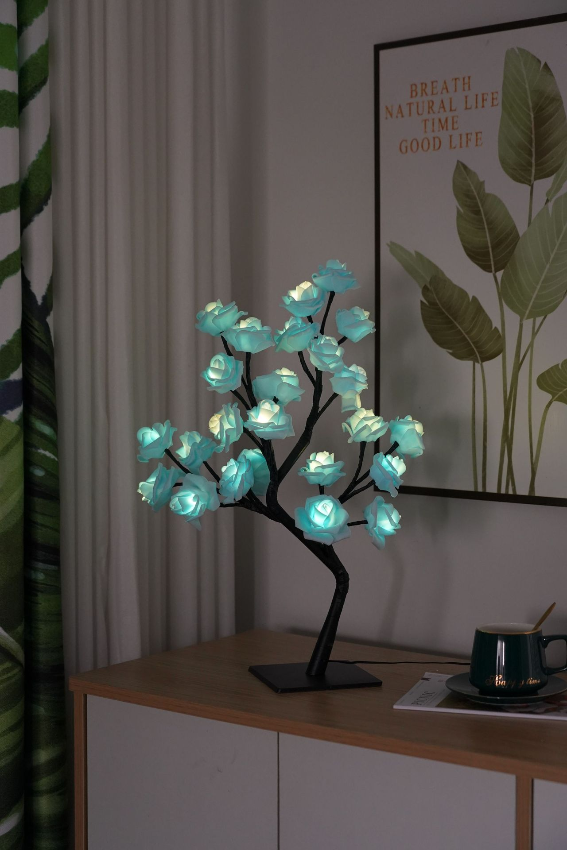 LED Blossom Branch Light, 24 Flowers, Warm White, 40 cm