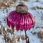 Metal Flower Bird Feeder Station, 78cm Garden Feeder