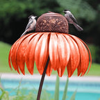 Metal Flower Bird Feeder Station, 78cm Garden Feeder
