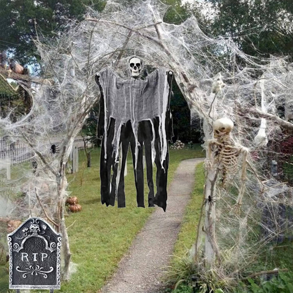 Stretch Spider Web Halloween Set, 18 sq m with 9 Spiders