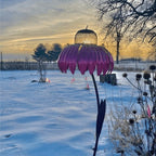Metal Flower Bird Feeder Station, 78cm Garden Feeder