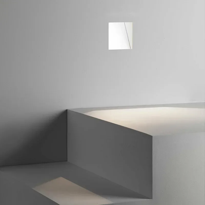 Recessed 3W LED Step Light with Motion Sensor, Frameless White