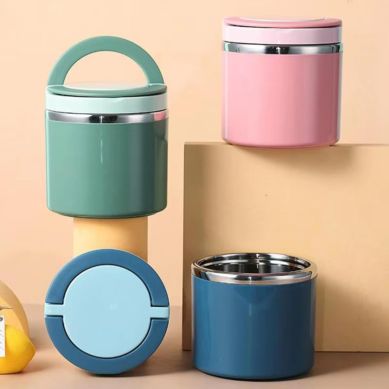 Insulated Stainless Steel Food Flask, Leak-Proof, 630ml or 1000ml