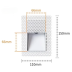 Recessed 3W LED Step Light with Motion Sensor, Frameless White