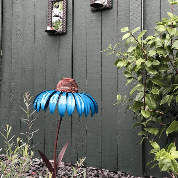 Metal Flower Bird Feeder Station, 78cm Garden Feeder
