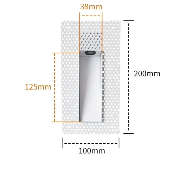 Recessed 3W LED Step Light with Motion Sensor, Frameless White