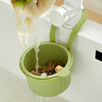 Hanging Sink Drain Basket 20x14x13cm, BPA-Free, One-Click Empty