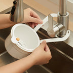 Hanging Sink Drain Basket 20x14x13cm, BPA-Free, One-Click Empty