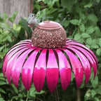Metal Flower Bird Feeder Station, 78cm Garden Feeder