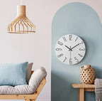 Silent Quartz Wall Clock 30cm, Minimal Design, 7 Colours