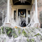 Stretch Spider Web Halloween Set, 18 sq m with 9 Spiders