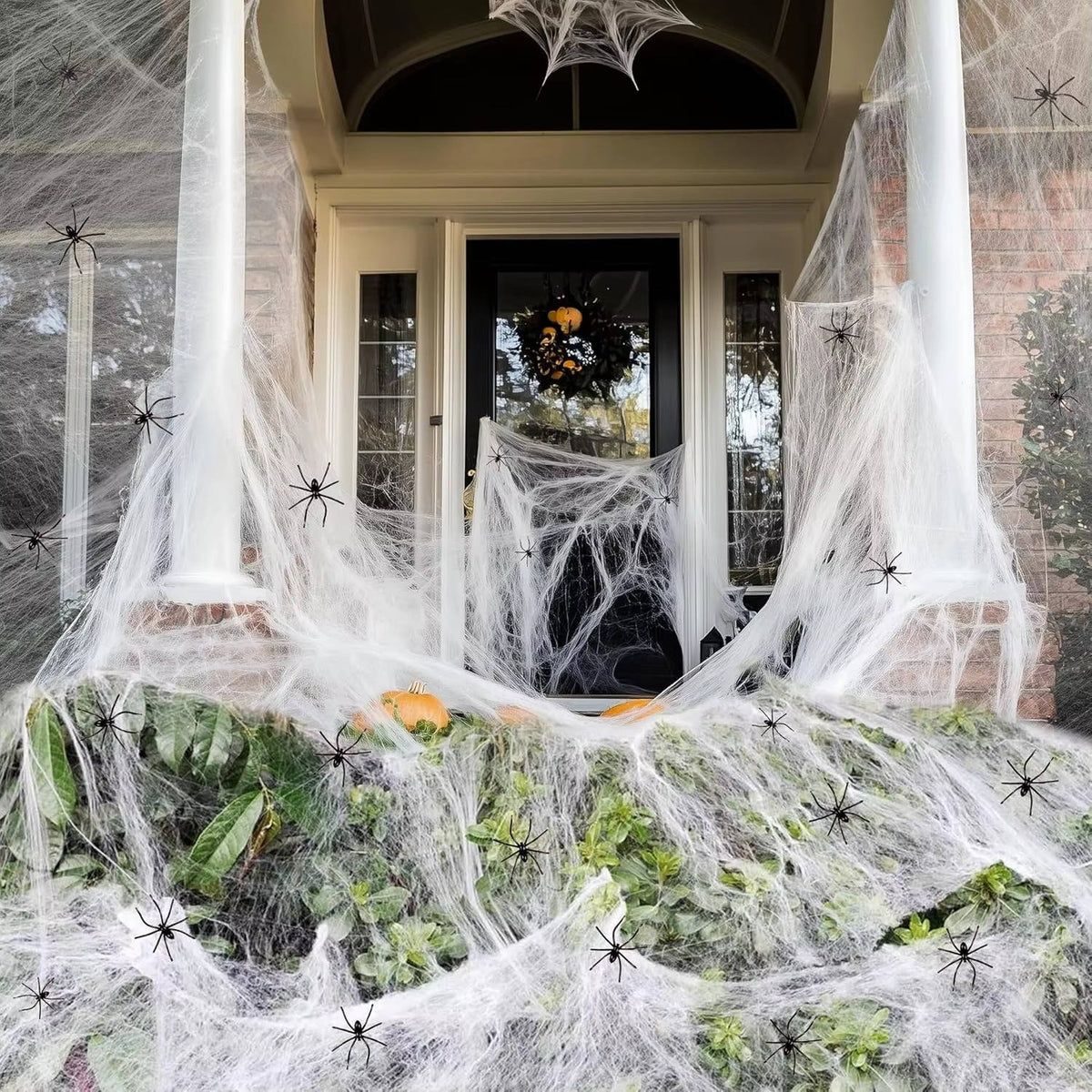 Stretch Spider Web Halloween Set, 18 sq m with 9 Spiders
