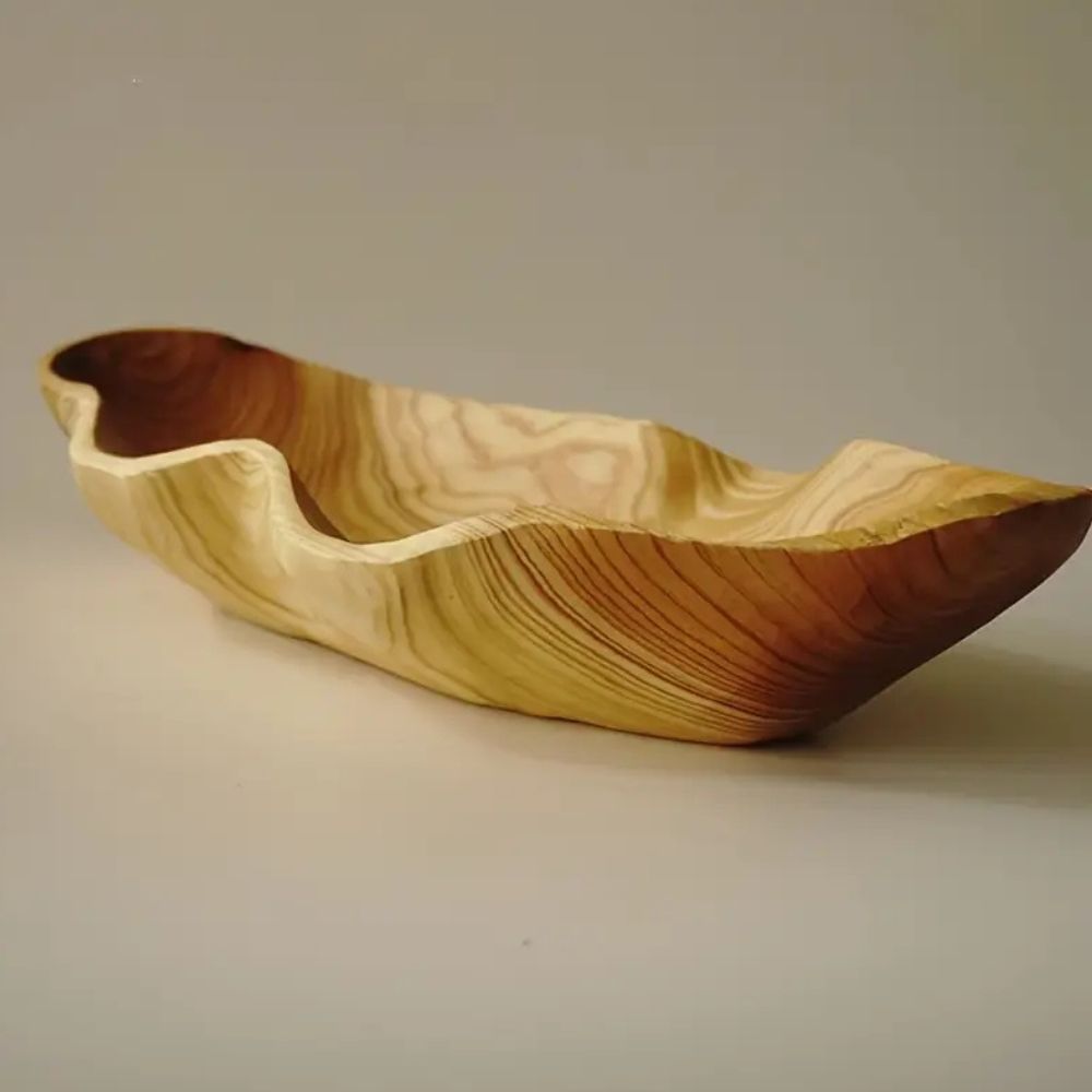 Organic Shaped Wooden Serving and Storage Tray